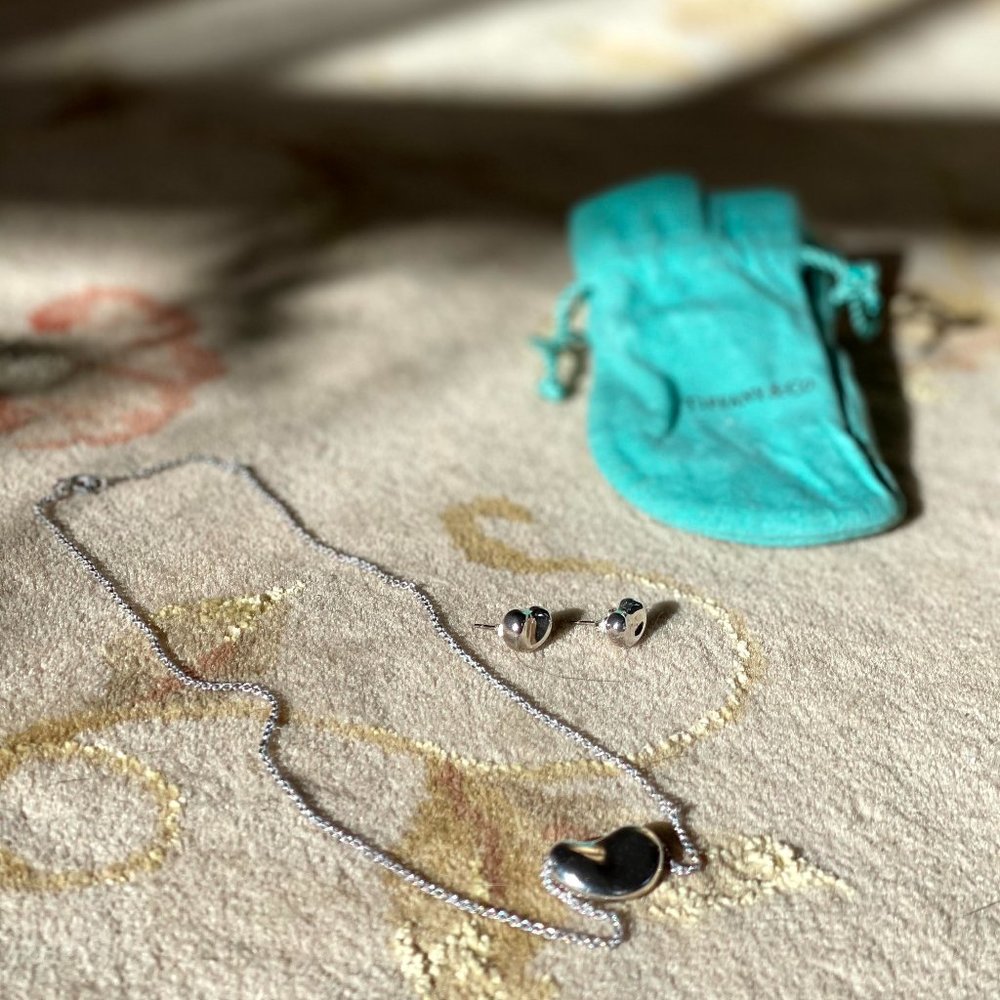 Tiffany & Co. Bean Pendant Necklace & Earrings